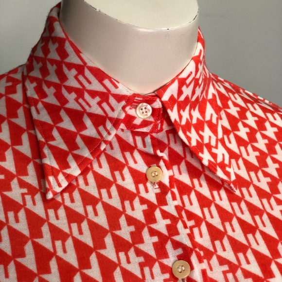 Authentic Vintage 70s Psychedelic Blouse/Shirt - Picture 4 of 9